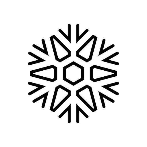 Snowflake shape outline
