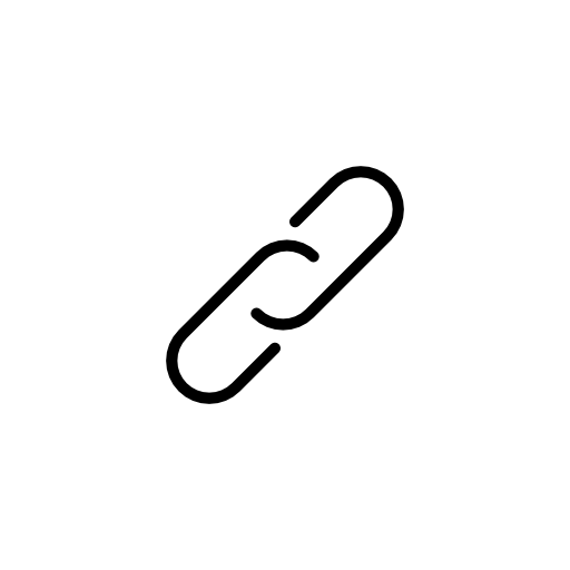 Two links of chain outline