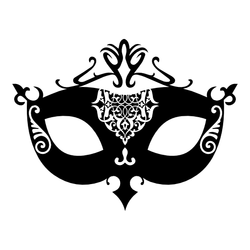 Ornamented feminine carnival mask
