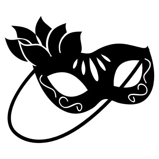Carnival mask with leaves for a women to cover her eyes