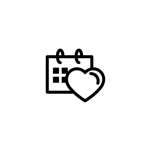 Heart beside a calendar