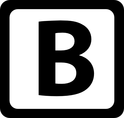 Bold. B in rounded square