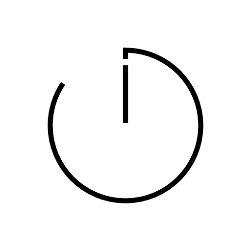 Clock thin outline