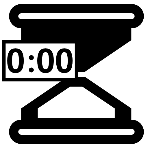 Hourglass with timer ready to start