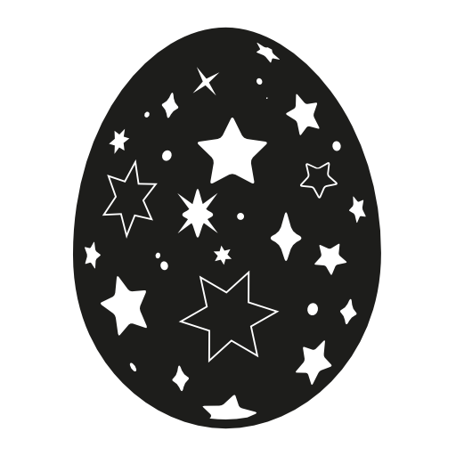 Easter egg with starry night