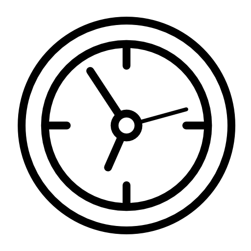 Circular watch with black outline