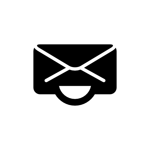 Smaile logo of an envelope with a smile curve