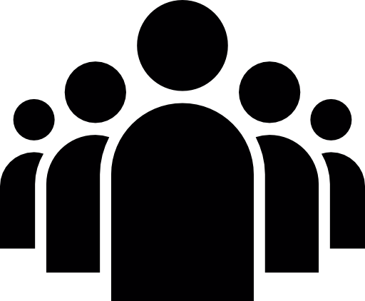 Group of people in a formation