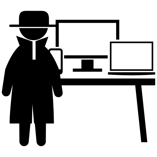 Criminal with stolen computers