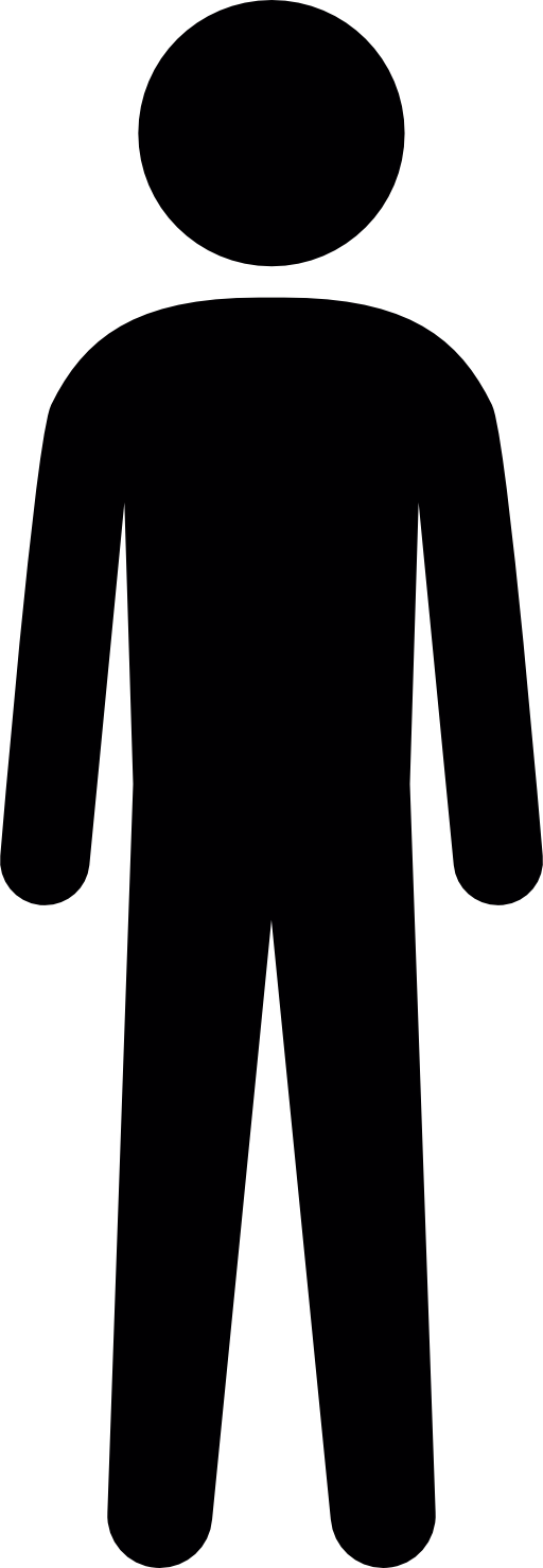 Tall human silhouette