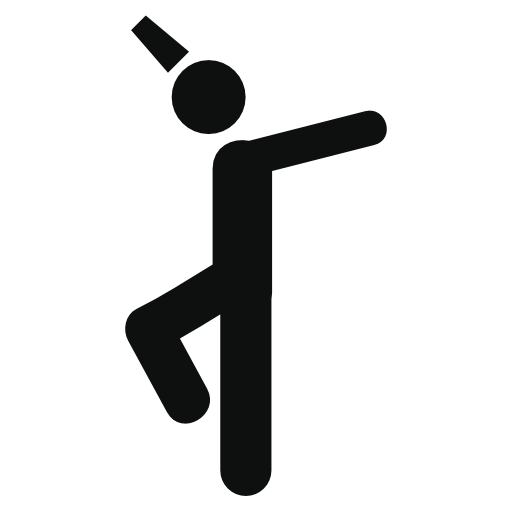 Standing man doing balancing