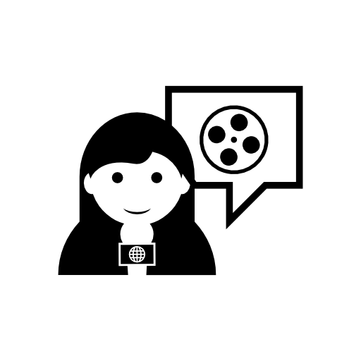 Female cinema journalist transmission
