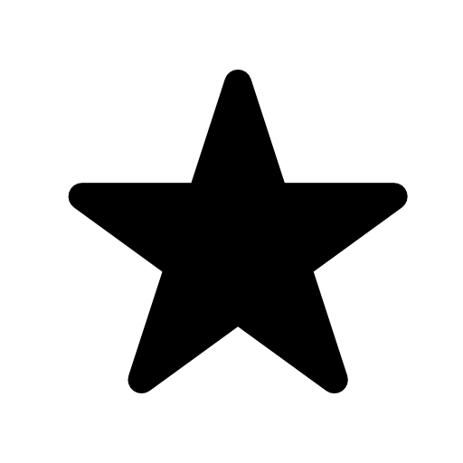 Star in black of five points shape