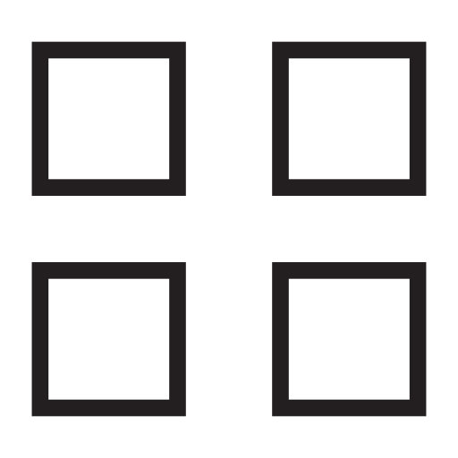Two column, four squares, IOS 7 interface symbol