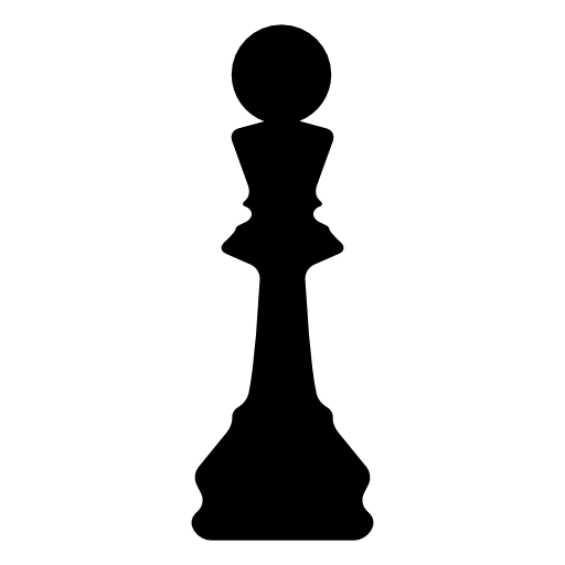 Strategy game piece black silhouette