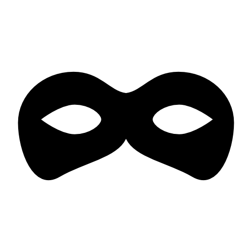 Carnival black mask shape silhouette