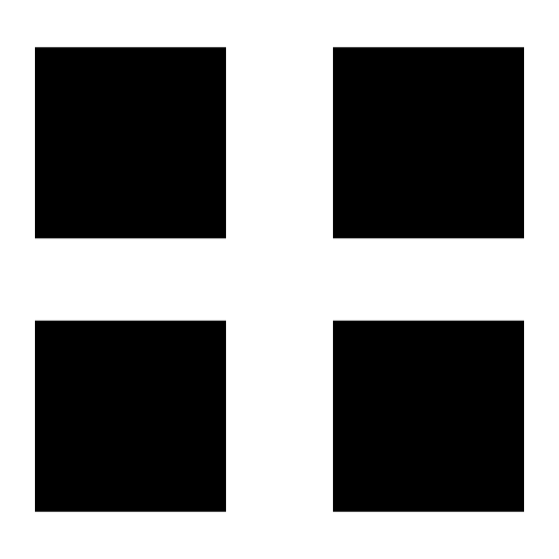 Two column, four squares, IOS 7 interface symbol