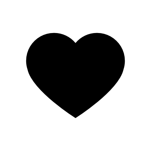 Heart black shape