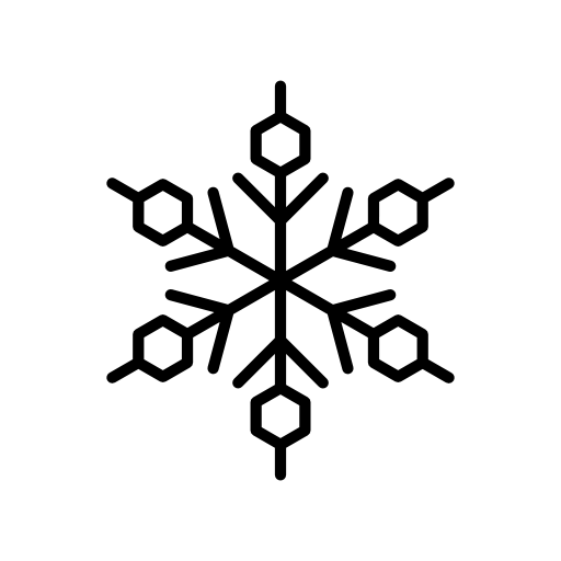 Snowflakes with hexagons