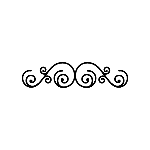 Floral design of small thin spirals