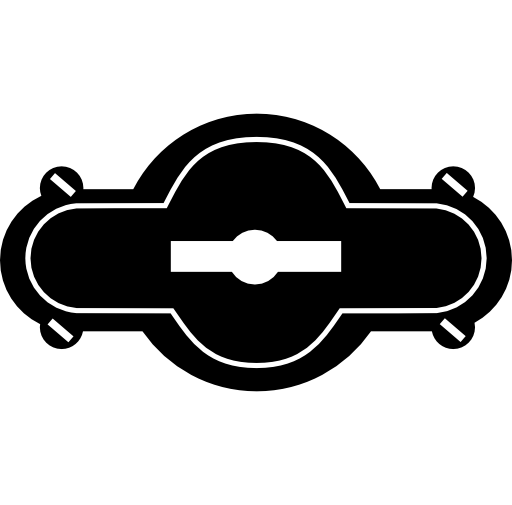 Keyhole in black rounded horizontal shape