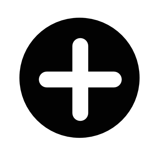 Add button with plus symbol in a black circle