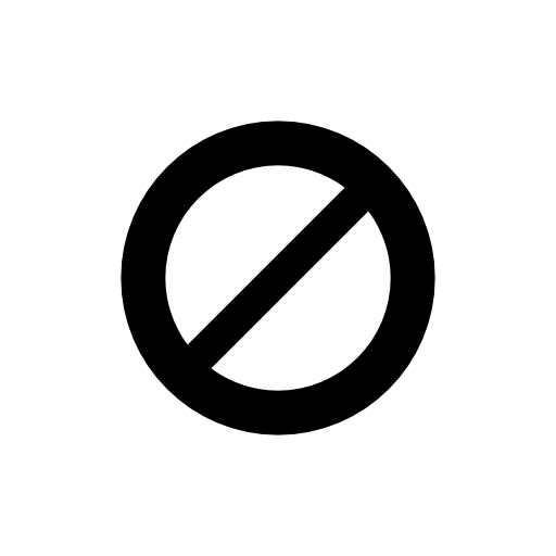 Circle with a slash prohibition symbol