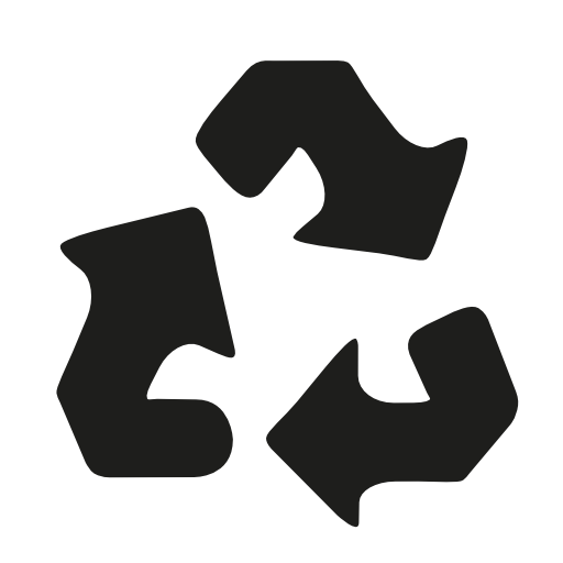 Recycle symbol with three rotating arrows