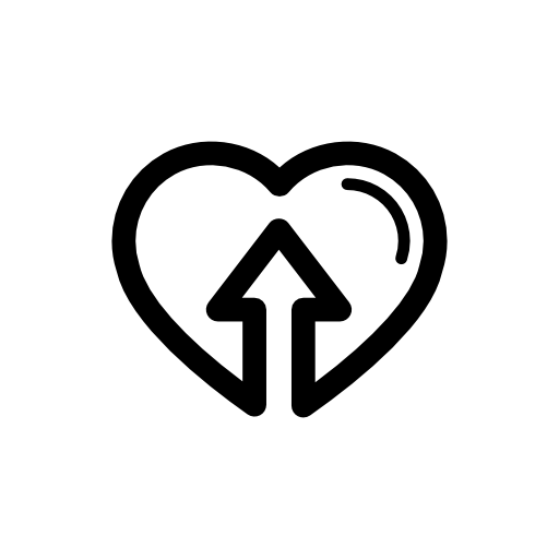 Heart with an ascendant arrow inside