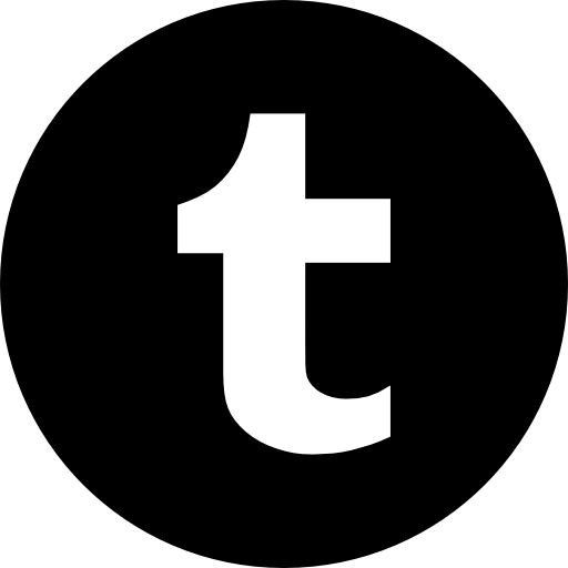 Tumblr Symbol in a Black Round
