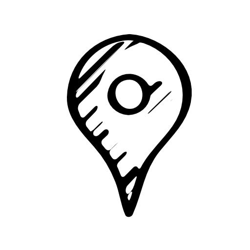 Pin sketched social symbol