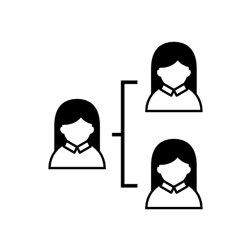 Female social connections graphic