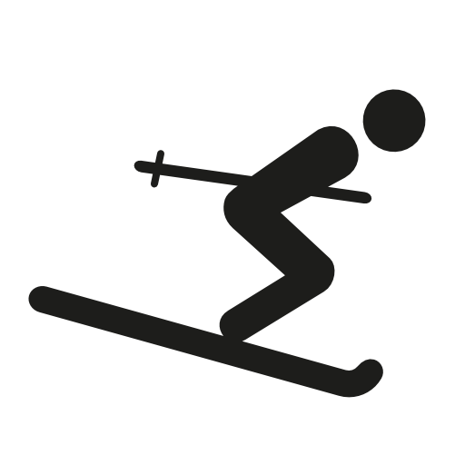 Skiing silhouette