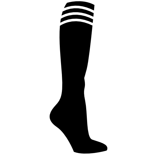 Football long socks with white lines