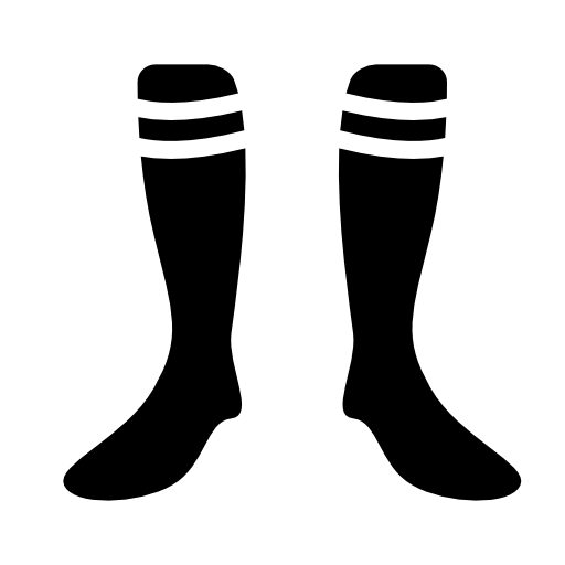 Football socks with white lines design