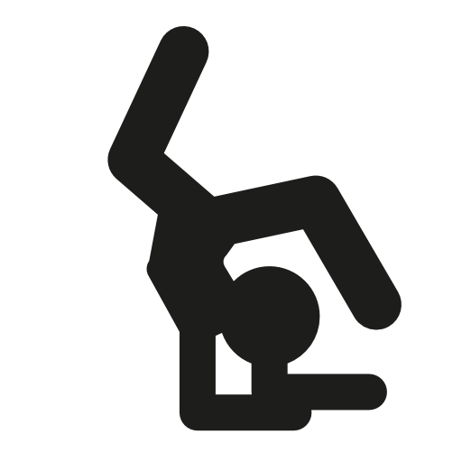 Artistic gymnast silhouette