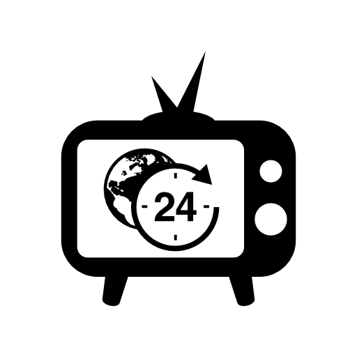 24 hours international world news transmission by tv