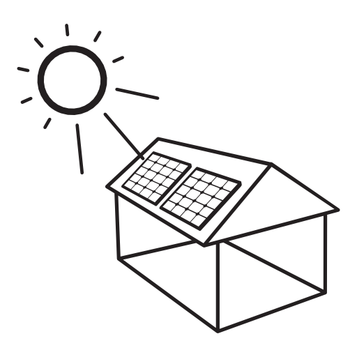 House with solar panel installed