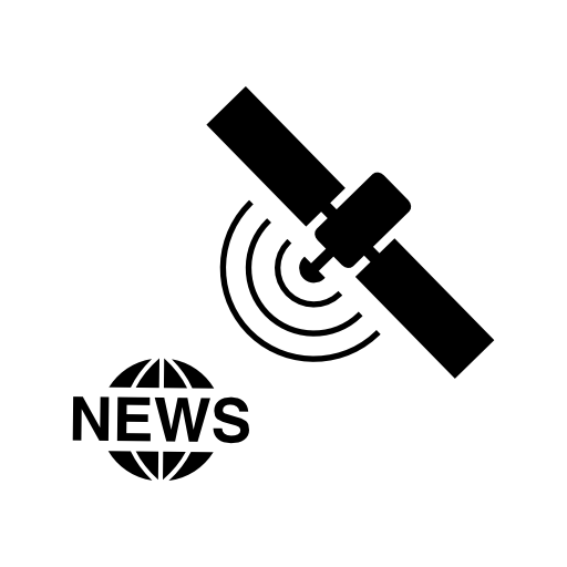 Journalism, satellite, news logo