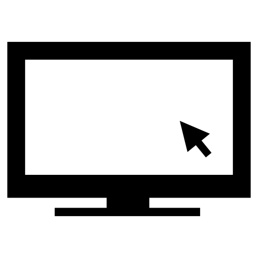 Screen with cursor arrow