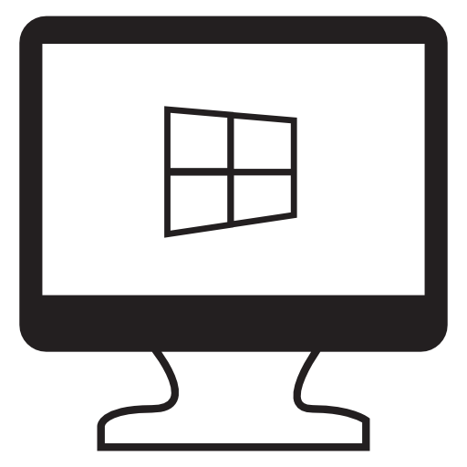 Window in a pc monitor screen