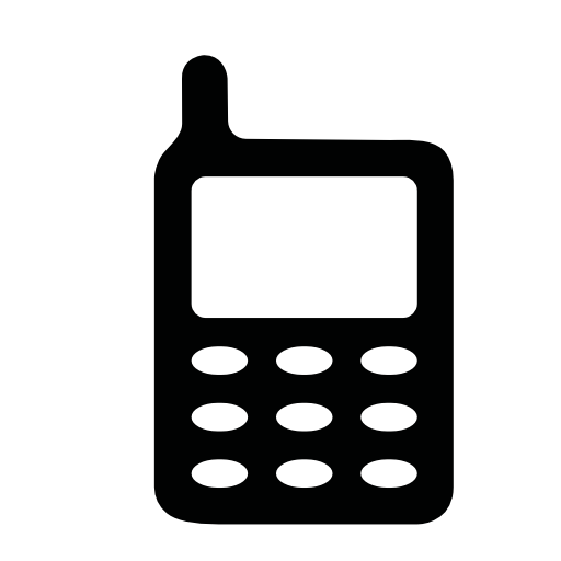 Telephone shape in black