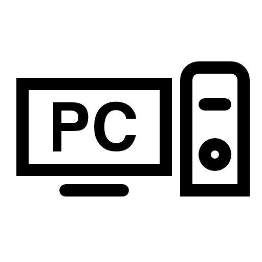 PC computer and monitor outlines