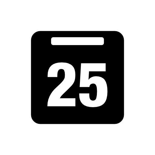 Day 25 on daily calendar