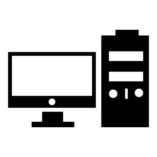 Computer with monitor