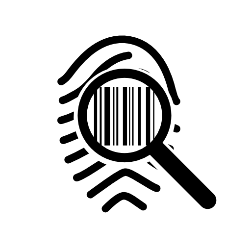 Magnifying a fingerprint looking like a barcode