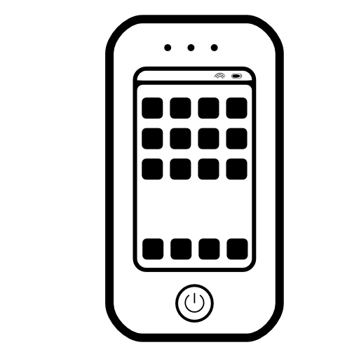 Mobile phone with keyboard on screen