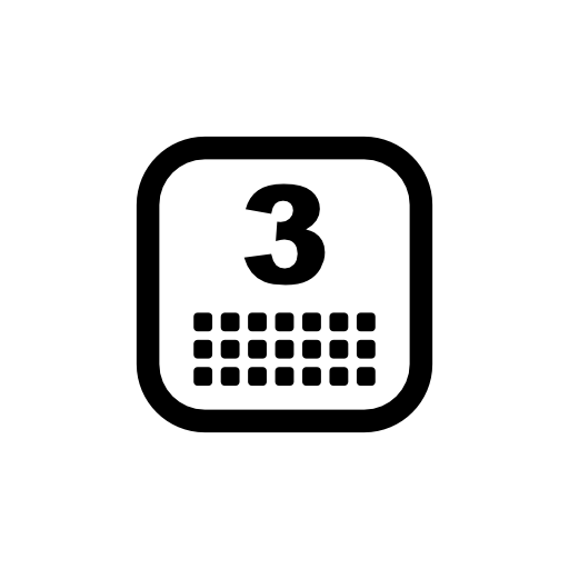 Calendar rounded square symbol