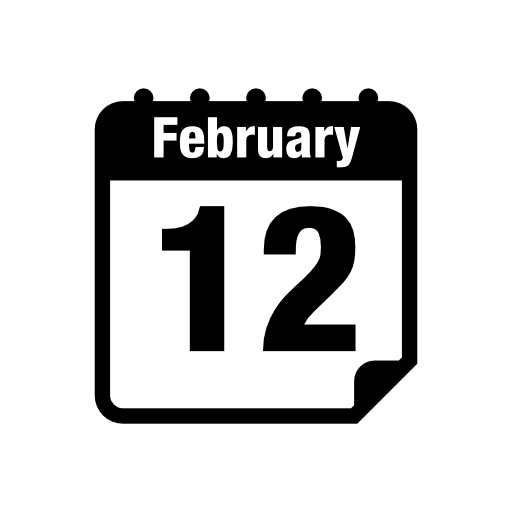 February 12 calendar page