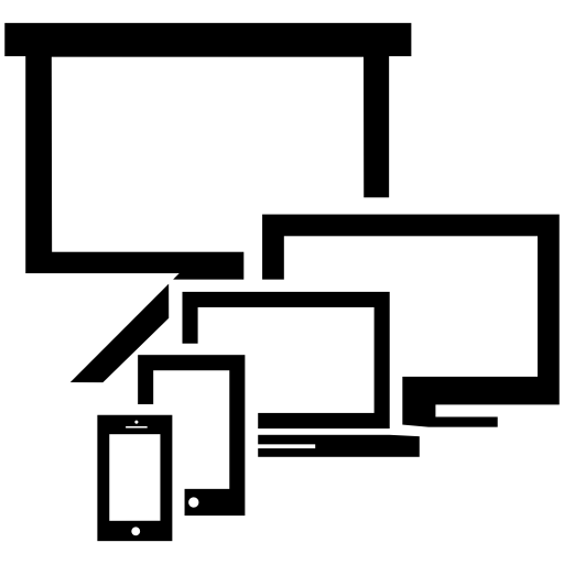 Screens in all sizes group variety